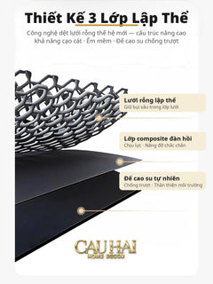 Thảm Ngăn Bụi Ngựa Ô Coil Fiber Đan Vòng 80x100 - Équestre Royale Cheval Anti-Dust 3D Mats-THẢM TRẢI SÀN-CẬU HAI HOME DECOR