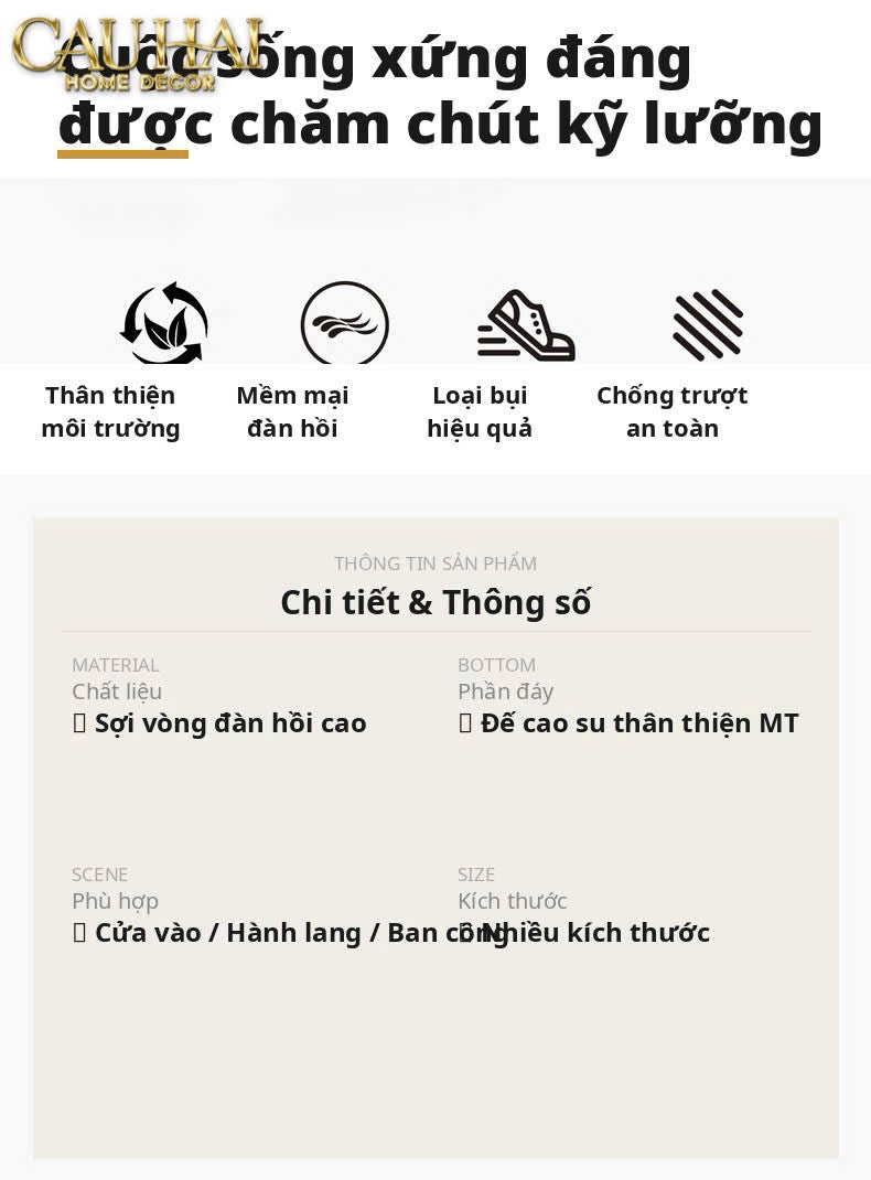 Thảm Ngăn Bụi Ngựa Ô Coil Fiber Đan Vòng 80x100 - Équestre Royale Cheval Anti-Dust 3D Mats-THẢM TRẢI SÀN-CẬU HAI HOME DECOR