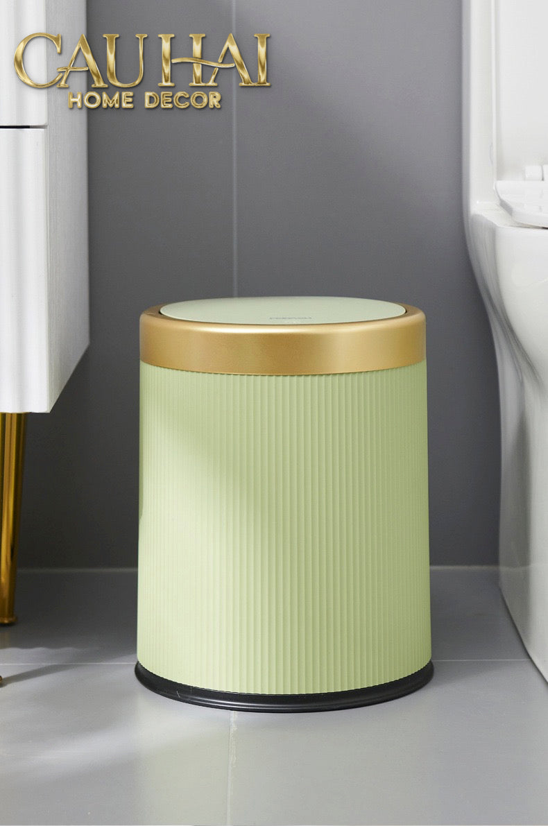 Thùng Rác Nắp Bật Équestre Celadon 12L-Thùng Rác-CẬU HAI HOME DECOR
