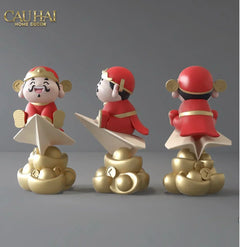 Tượng Đại Thần Tài Túc Hỷ Khang Lạc 60 x 47 x 73-TƯỢNG TRANG TRÍ-CẬU HAI HOME DECOR