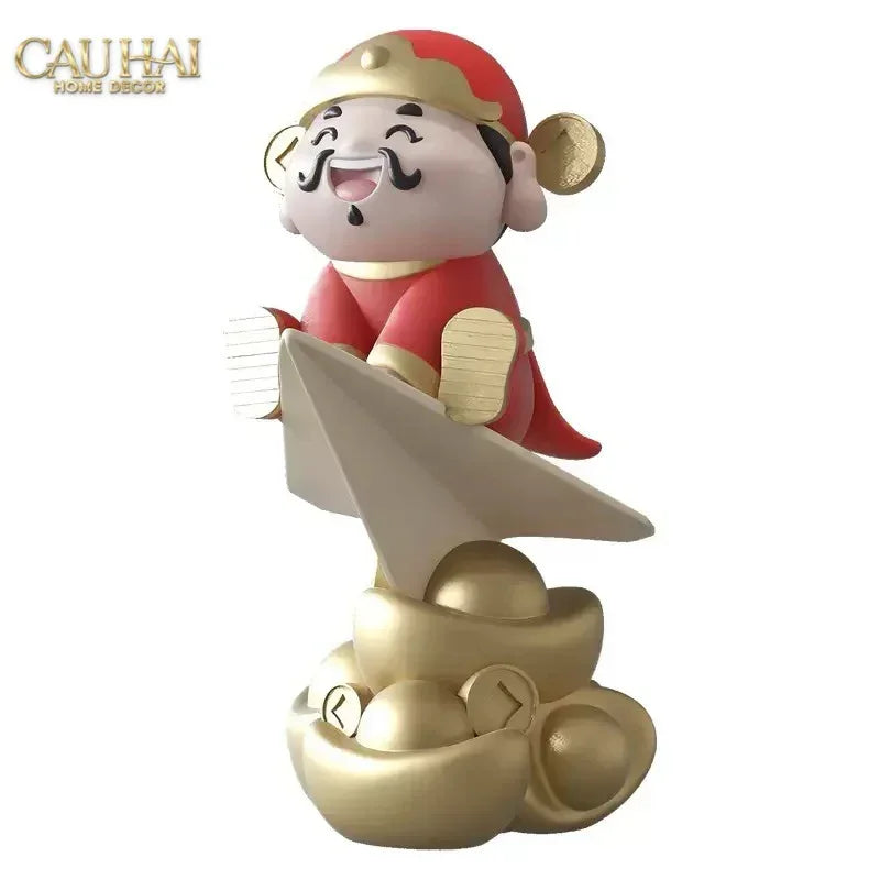 Tượng Đại Thần Tài Túc Hỷ Khang Lạc 60 x 47 x 73-TƯỢNG TRANG TRÍ-CẬU HAI HOME DECOR