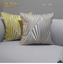 Vỏ Gối Lụa Jacquard Sterling Sunburst 45-vỏ gối-CẬU HAI HOME DECOR