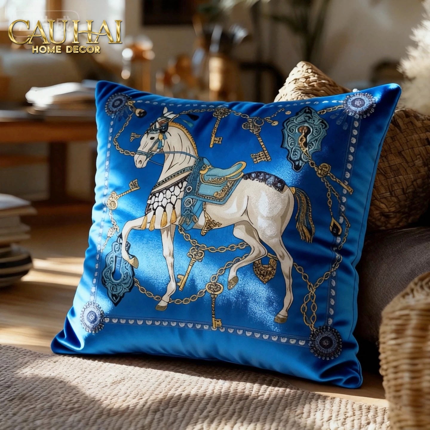 Maison Couture - Vỏ Gối Nhung Cheval d’Or de Dorées 45 - CẬU HAI HOME DECOR