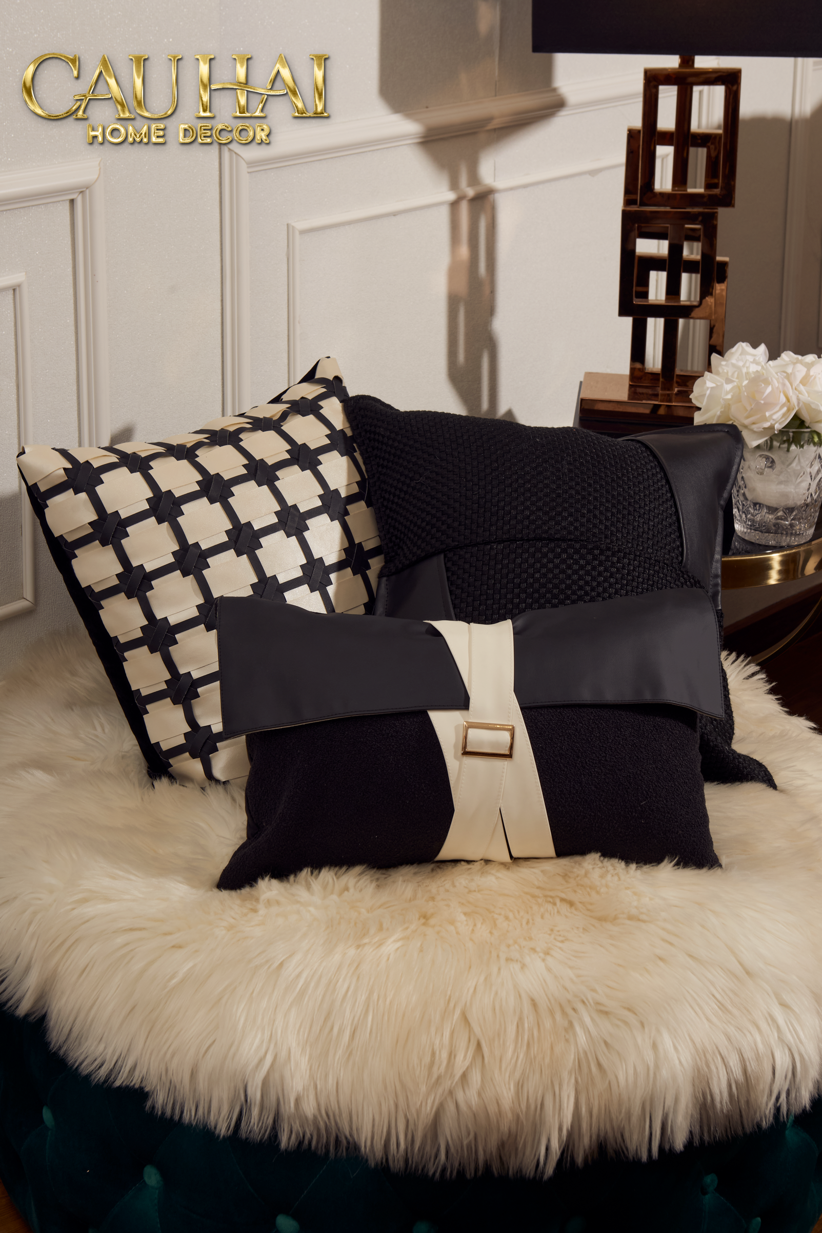 Gối Da Tweed Lux Leather Savoir Ensemble 30X50