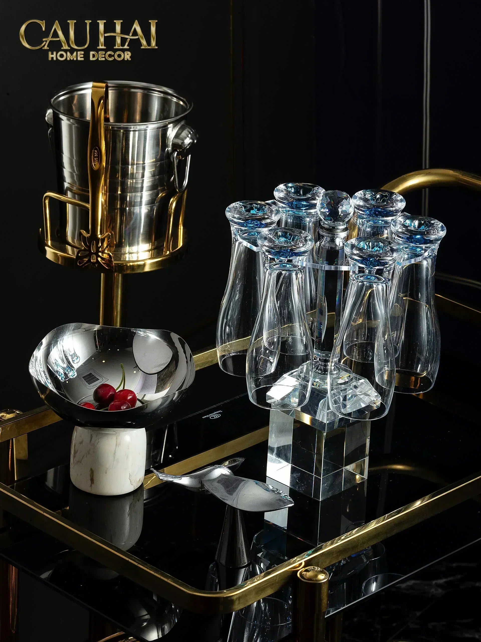 Xô Đá Royal Beast Silver Ice Bucket-XÔ ĐÁ-CẬU HAI HOME DECOR