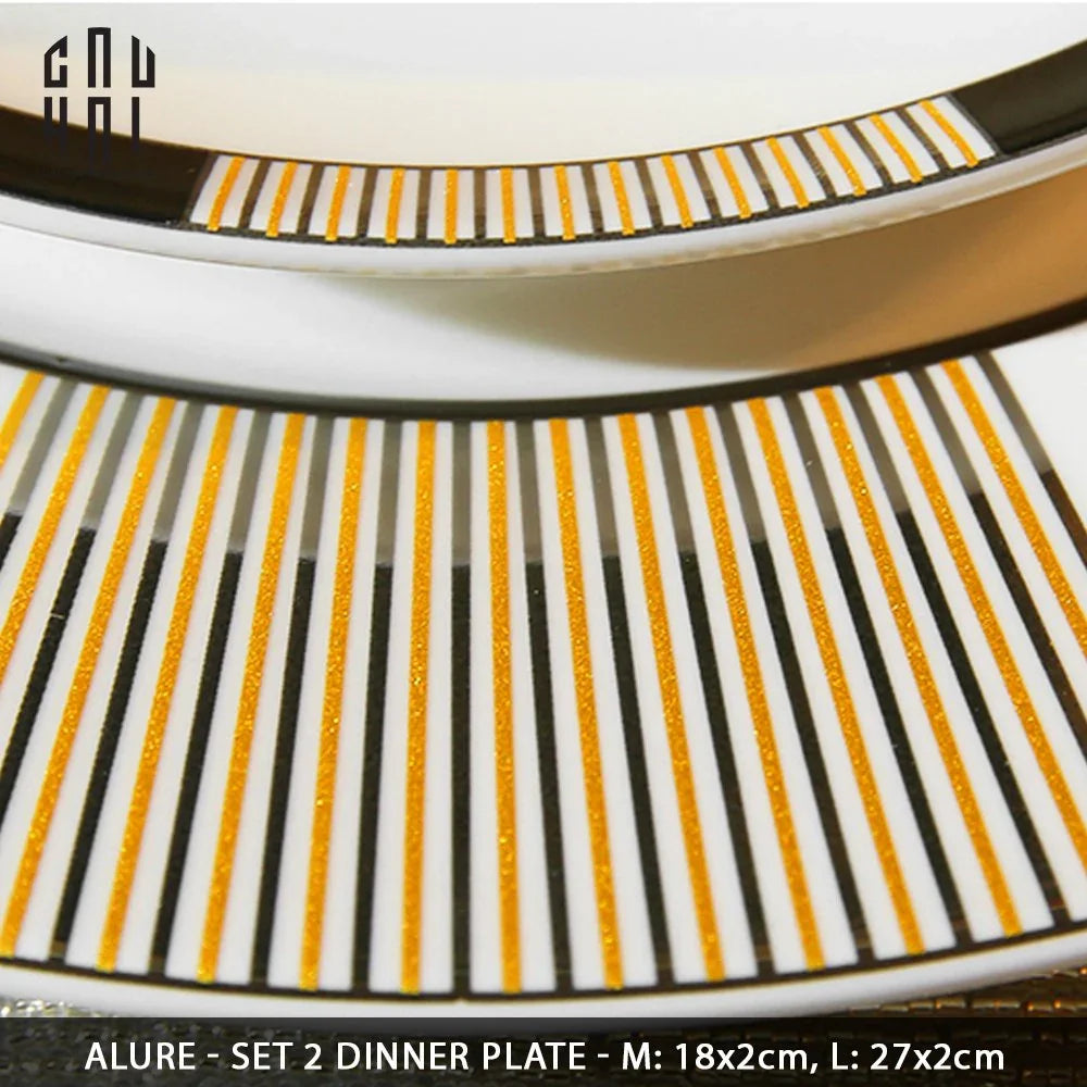 Alure - Set 2 Dinner Plate Ss22-CẬU HAI HOME DECOR