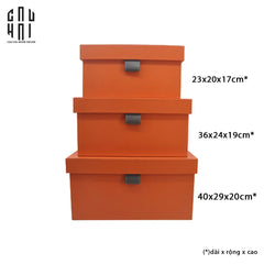 Auburn Modern Leather Box - Set 3 23x20x17 / 36x24x19 / 40x29x20-HỘP TRANG SỨC-CẬU HAI HOME DECOR