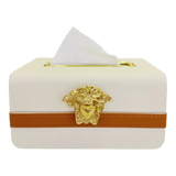 Hộp Khăn Giấy Lux Ivory Leather Medus Spéciale Édition