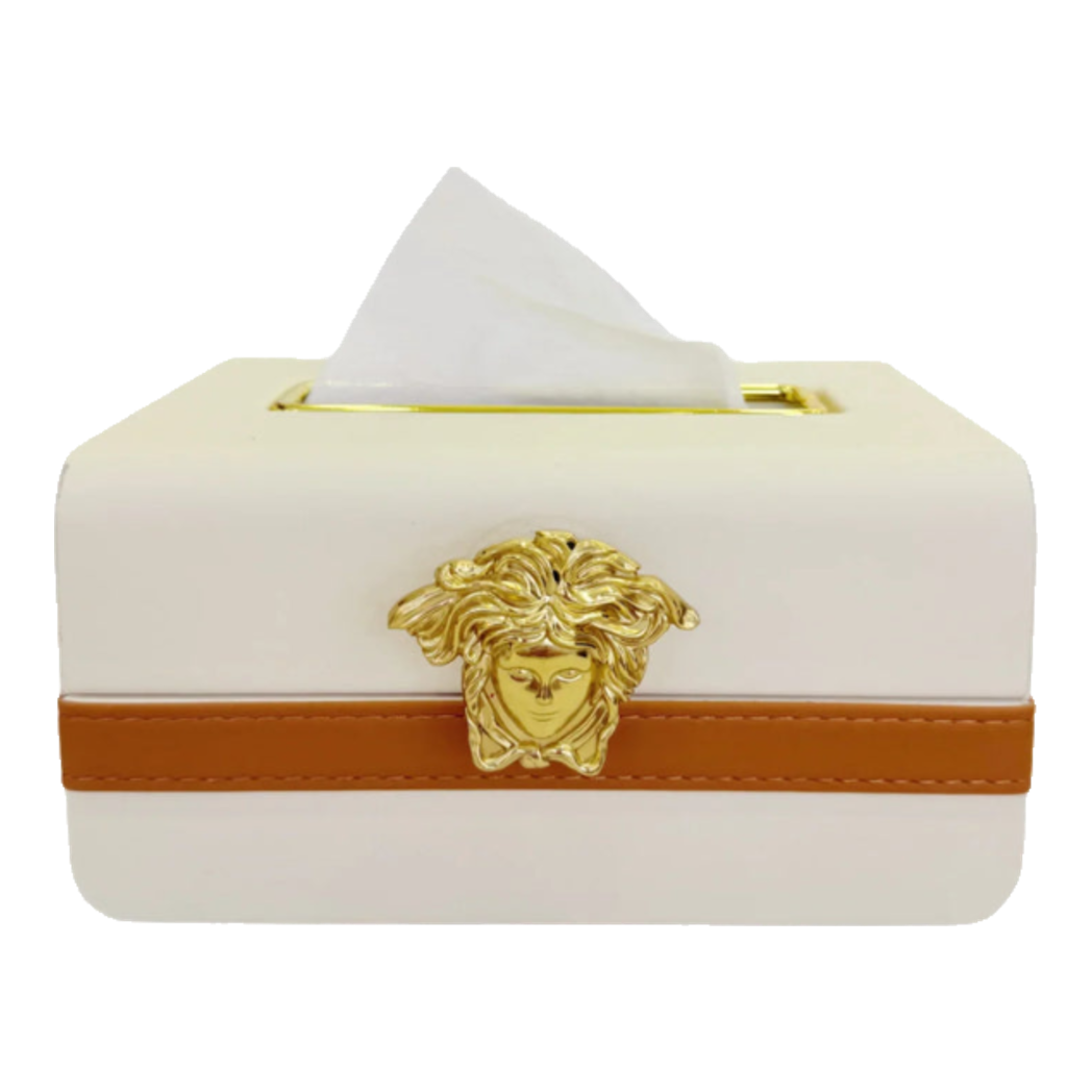 Hộp Khăn Giấy Lux Ivory Leather Medus Spéciale Édition