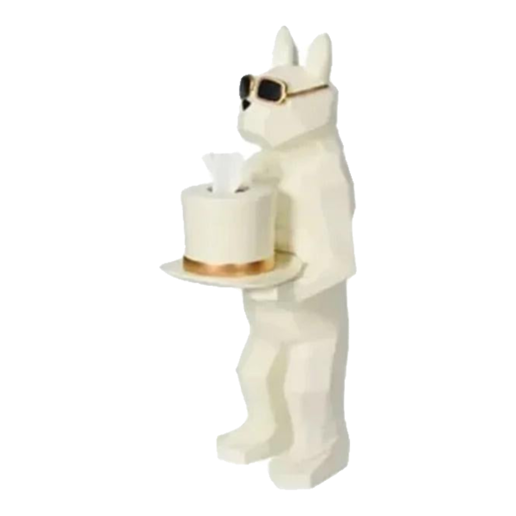 Tượng Đựng Giấy White Bull