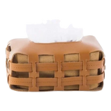Hộp Khăn Giấy Da Đan  Signature Orange Lux Leather Carré Vanity Tissue Holder