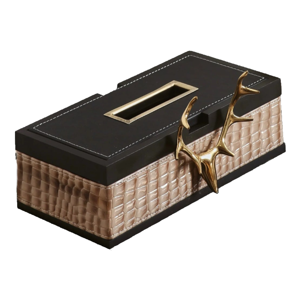 Maison Couture - Hộp Khăn Giấy Exotic Lux Croco -  Elk Édition Spéciale