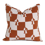 Vỏ Gối Cavalier Checkerboard Ébène Brun Art Cushion 45