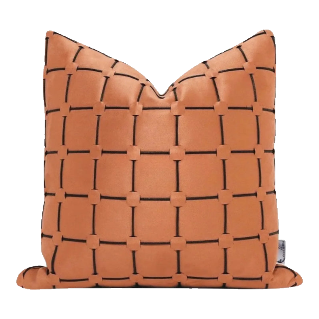 Vỏ Gối Nhung Lux Leather Crossline Terra 45