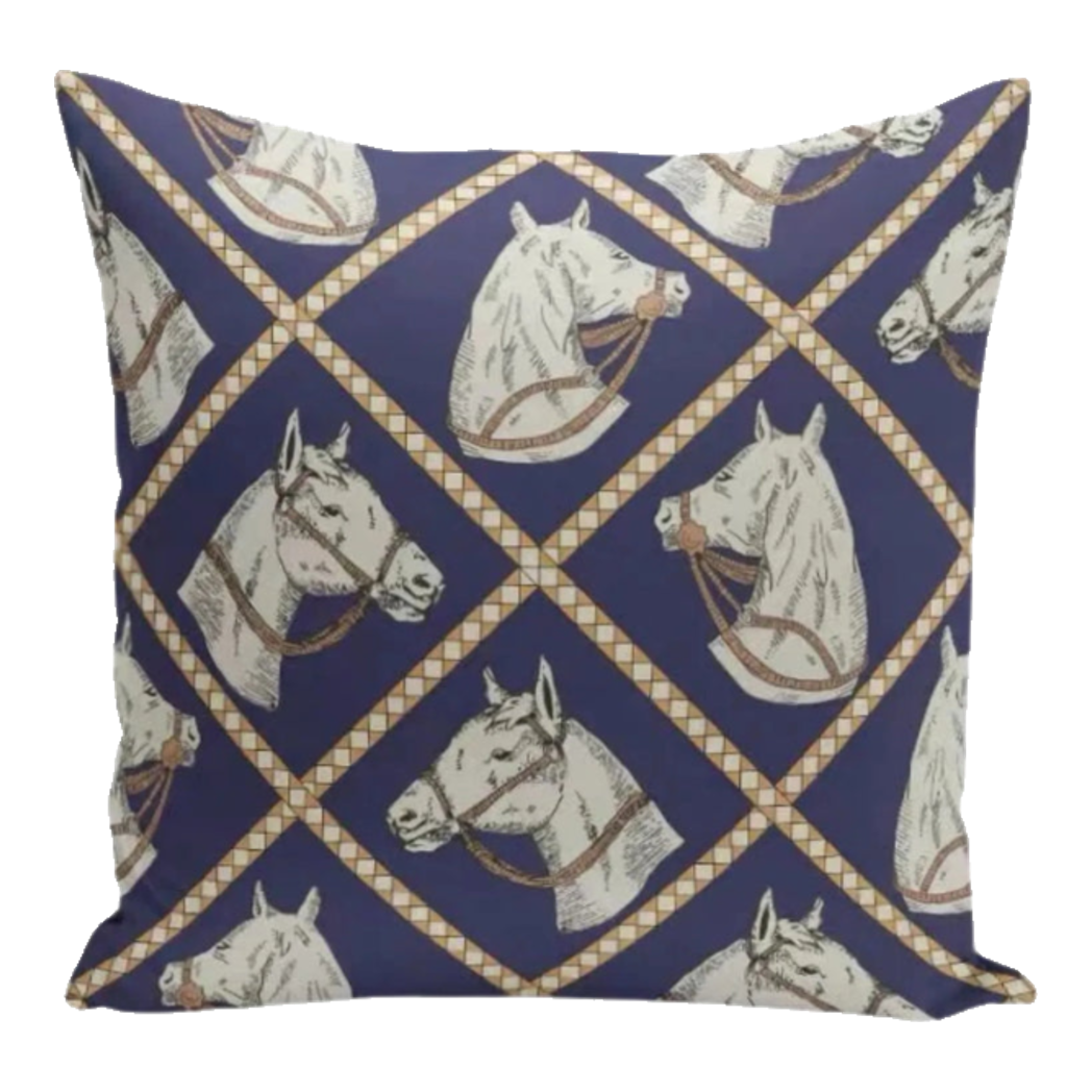 Vỏ Gối Canvas Navy Wisteria Pegasus 45