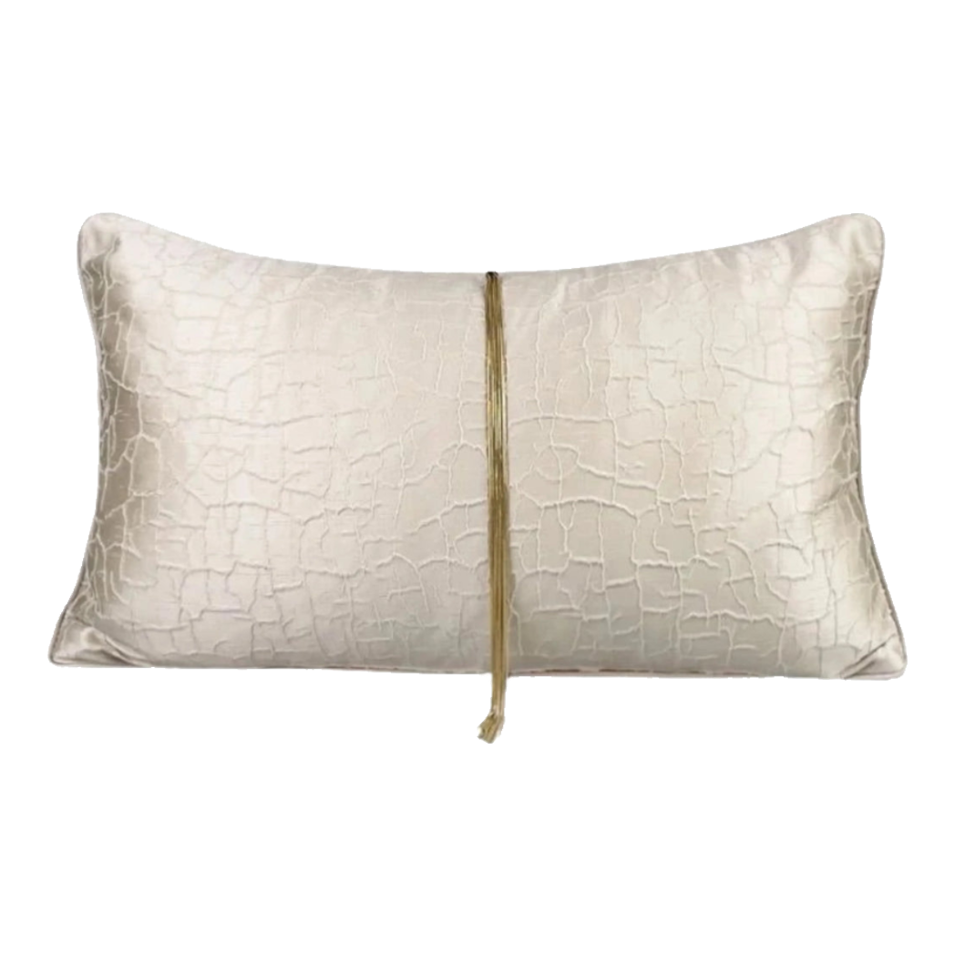 Gối Lụa Satin Glace Cracked Pearl 30X50
