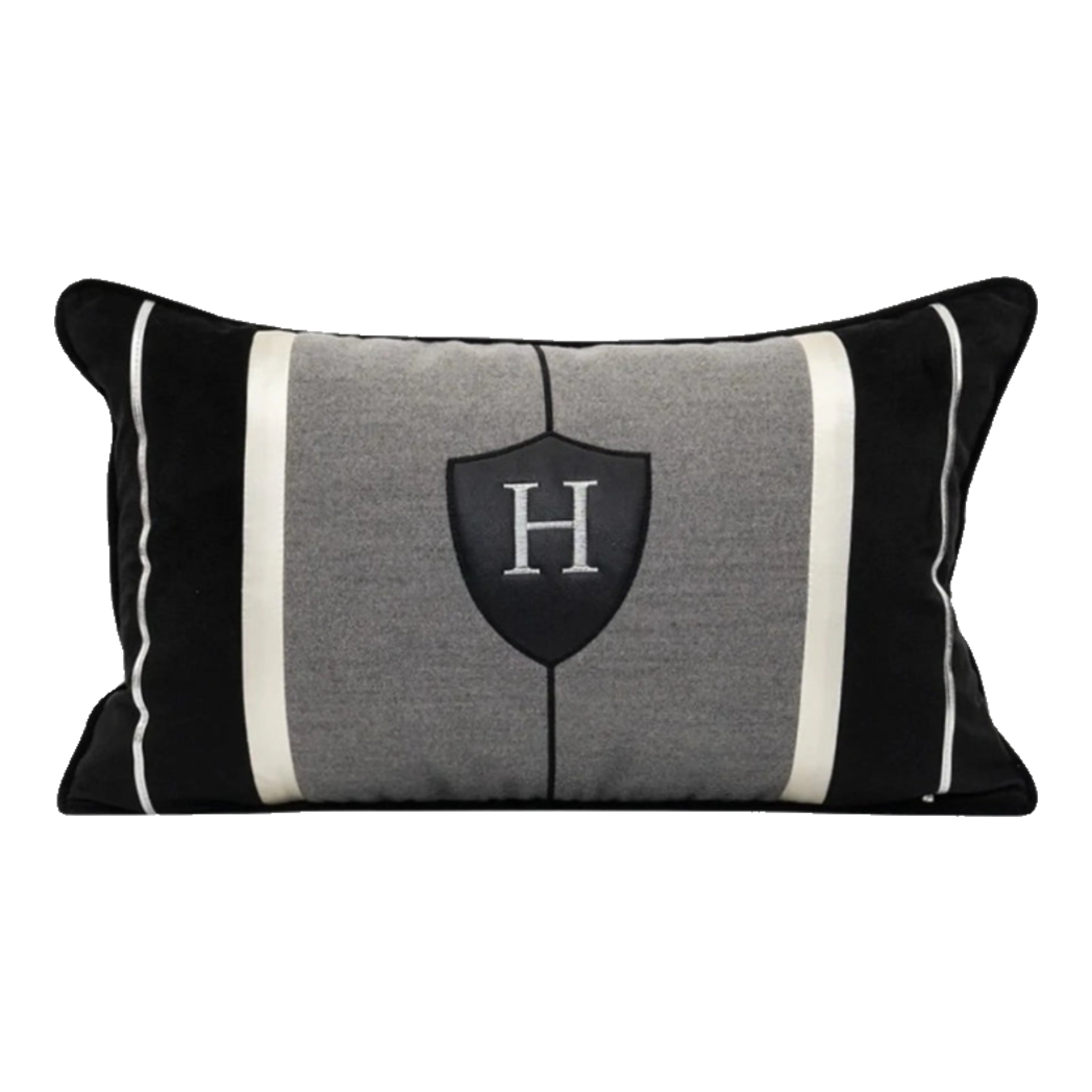 Gối Nhung Noir Heritage H Crest 30X50