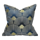 Vỏ Gối Jacquard St Patrick Blue  D'Or Art Déco Fan 45