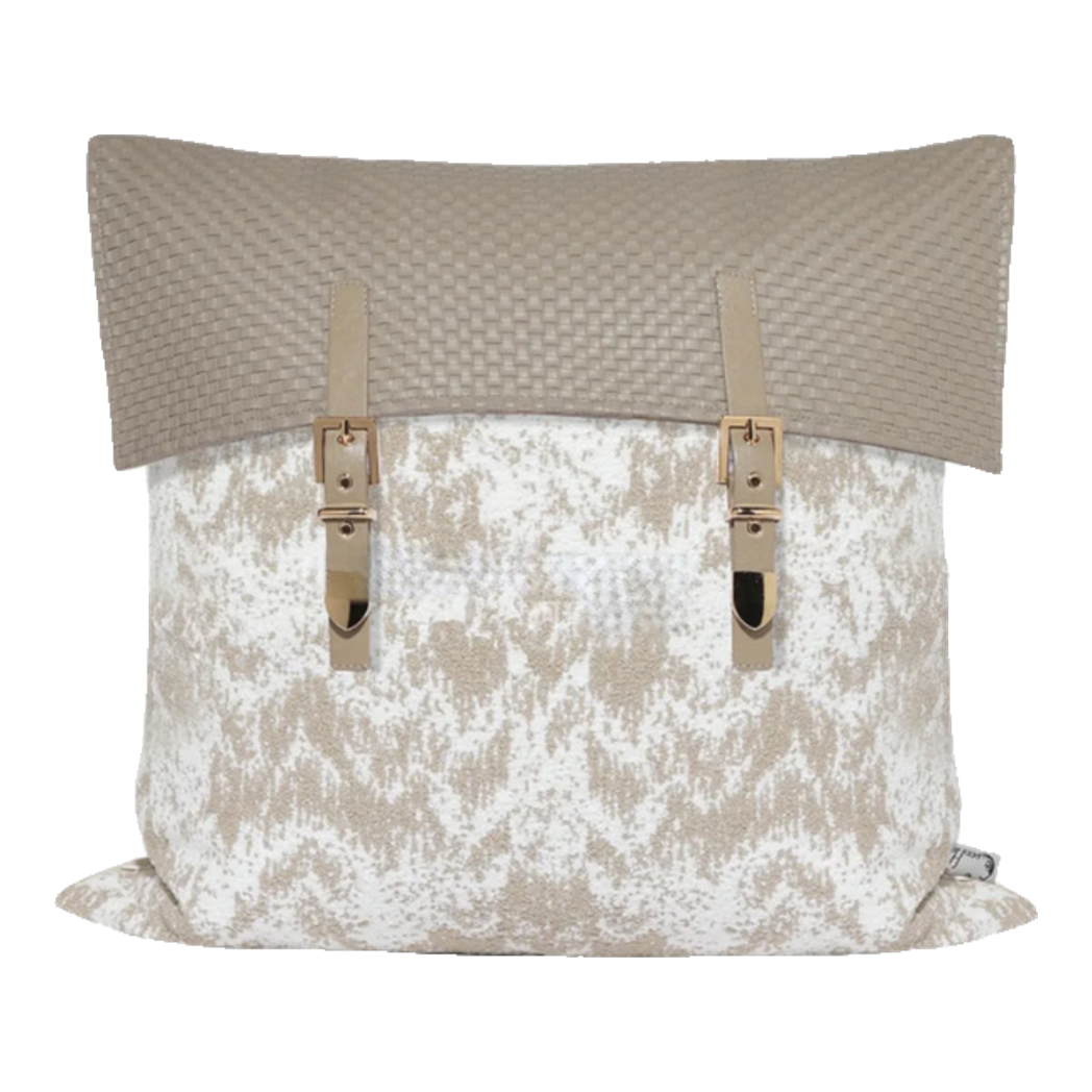 Vỏ Gối Latte Intrecciato Jardin D'Or Tonkin 45-VỎ GỐI-Đối tác tại Trung Quốc theo từng đơn đặt hàng-CẬU HAI HOME DECOR