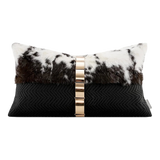 Maison Couture - Gối Da Ceinture Métallique En Cuir Ombré 30X50
