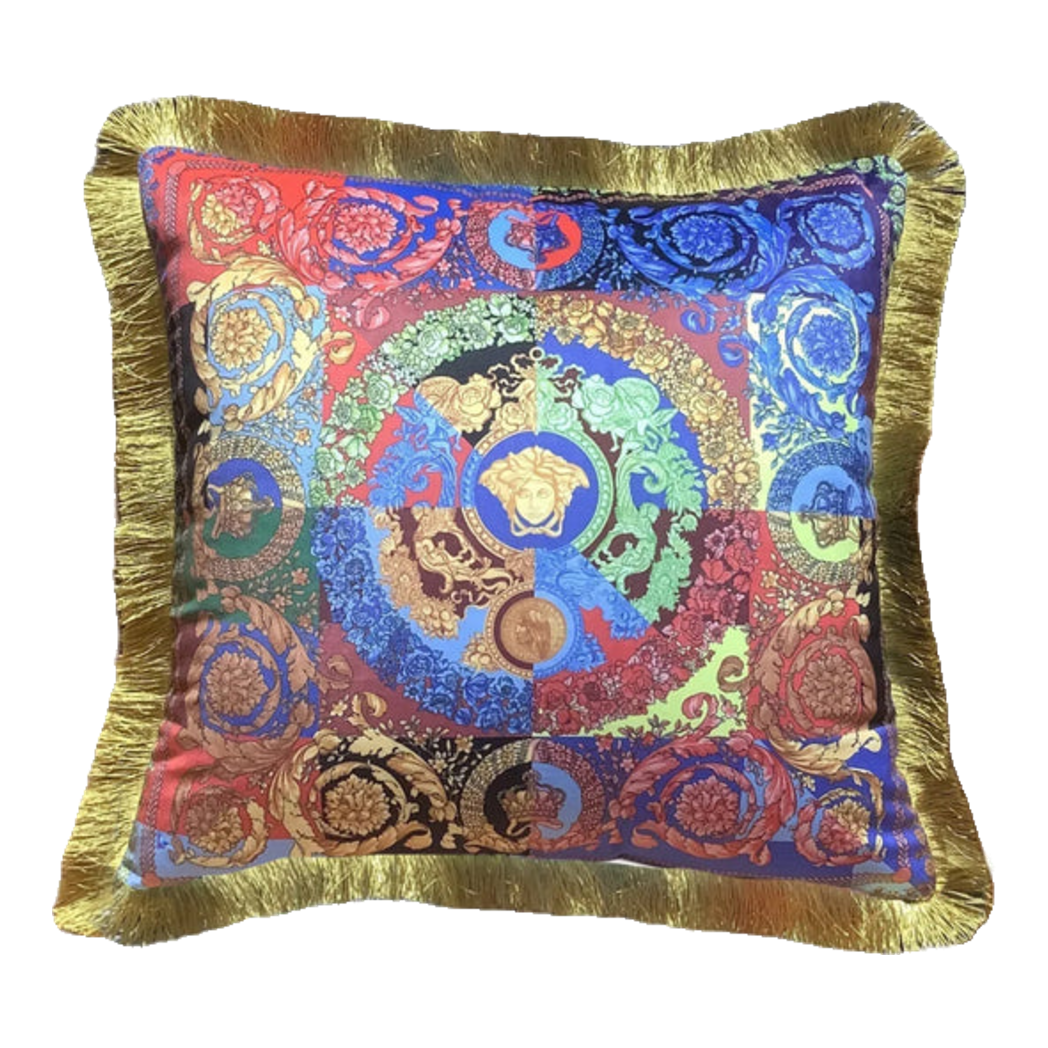 Maison Couture - Vỏ Gối Nhung Chenille V Class Medusa Amplified Multicolore 45