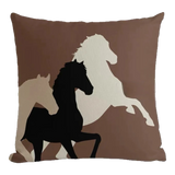 Vỏ Gối Canvas Fiber Dou Cavalière Brun 45