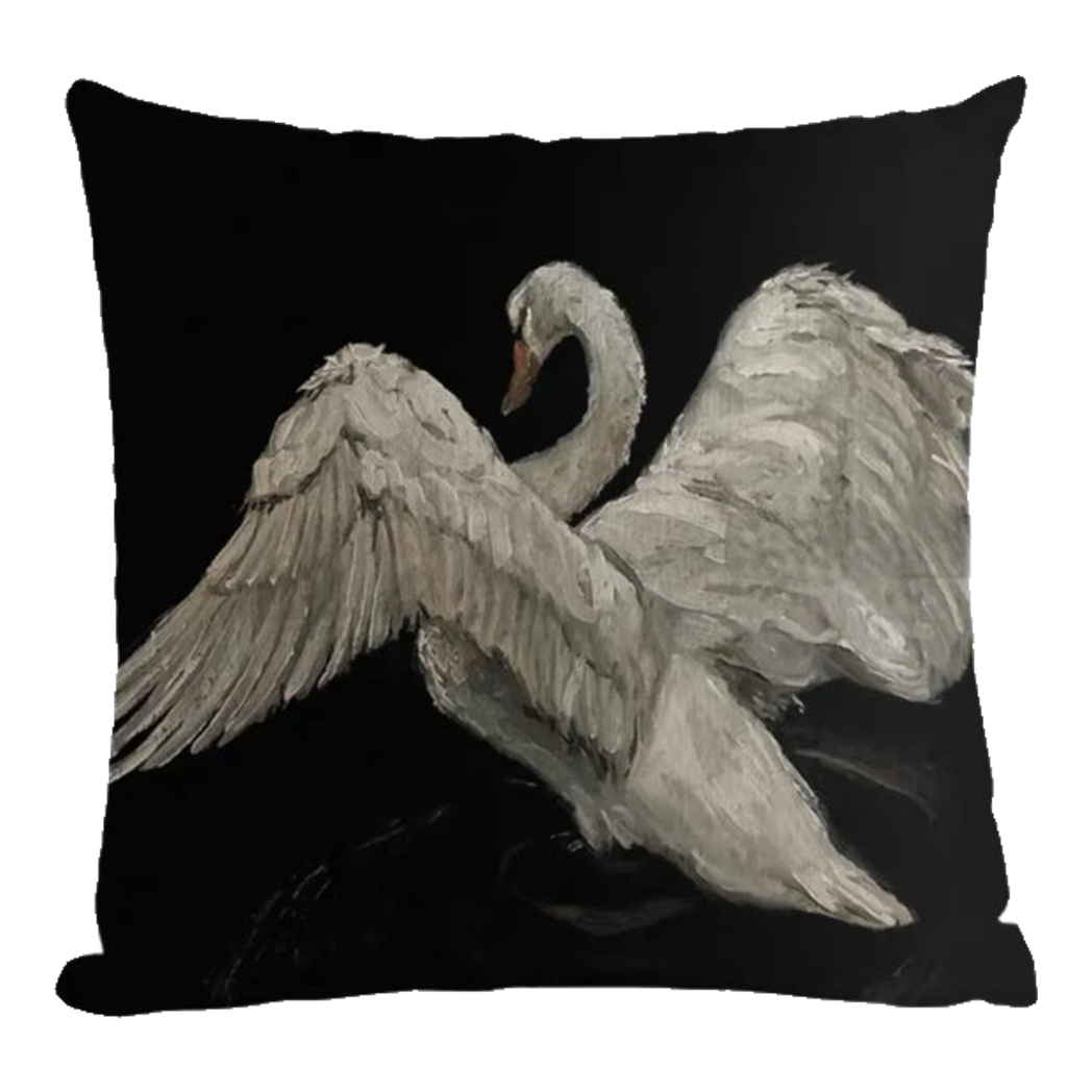 Vỏ Gối Canvas Fiber Flying Savoir Swan 45