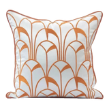 Vỏ Gối Lụa Satin Art Deco Éventail Terra 45