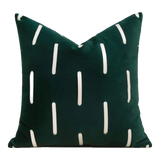 Vỏ Gối Nhung Emerald Velvet Broken Stripes 45
