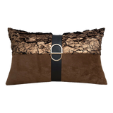 Gối Jacquard Galliano D’Or Bronze Leather 30X50