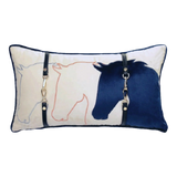 Gối Nhung Équestre Harness / Navy 30X50