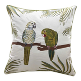 Vỏ Gối Canvas Thêu Tropical Harmony Lovebird 45