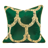 Vỏ Gối Nhung Hoạ Tiết Thêu Mystic Emerald 45