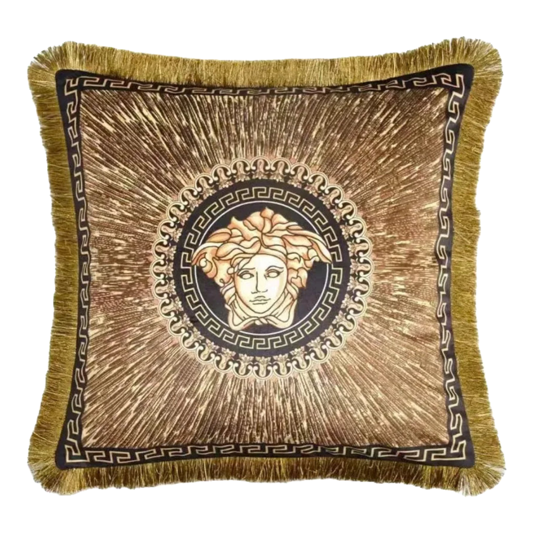 Vỏ Gối Nhung Chenille V Class. Medusa Amplified Logo 45. - Có Viền