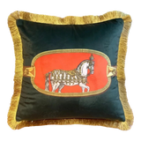 Vỏ Gối Nhung Équestre Émeraude Cheval 45.