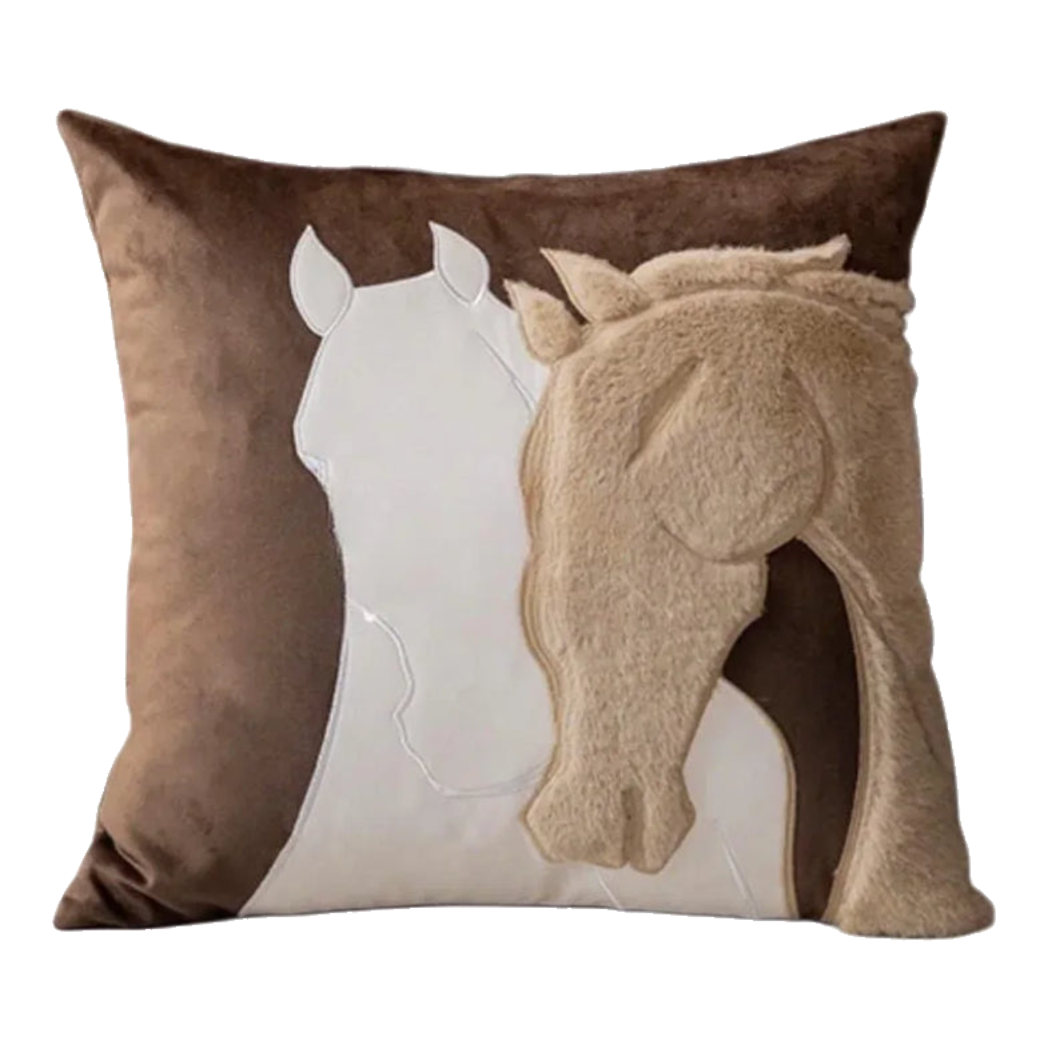 Vỏ Gối Nhung Équestre Victorious Stallion 45