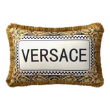 Maison Couture - Gối Dài Nhung Chenille V Class Medusa Signature Logo Typography 40x60