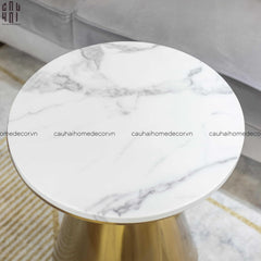 Bàn Sofa Cao Cấp Frederick - Frederick Marble Side Table 45x55-BÀN SOFA-CẬU HAI HOME DECOR