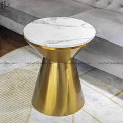 Bàn Sofa Cao Cấp Frederick - Frederick Marble Side Table 45x55-BÀN SOFA-CẬU HAI HOME DECOR