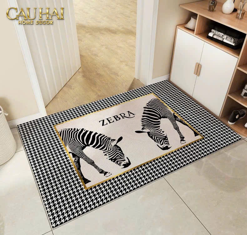 THẢM CỬA DA 100X120 - HOUND ZEBRA-CẬU HAI HOME DECOR