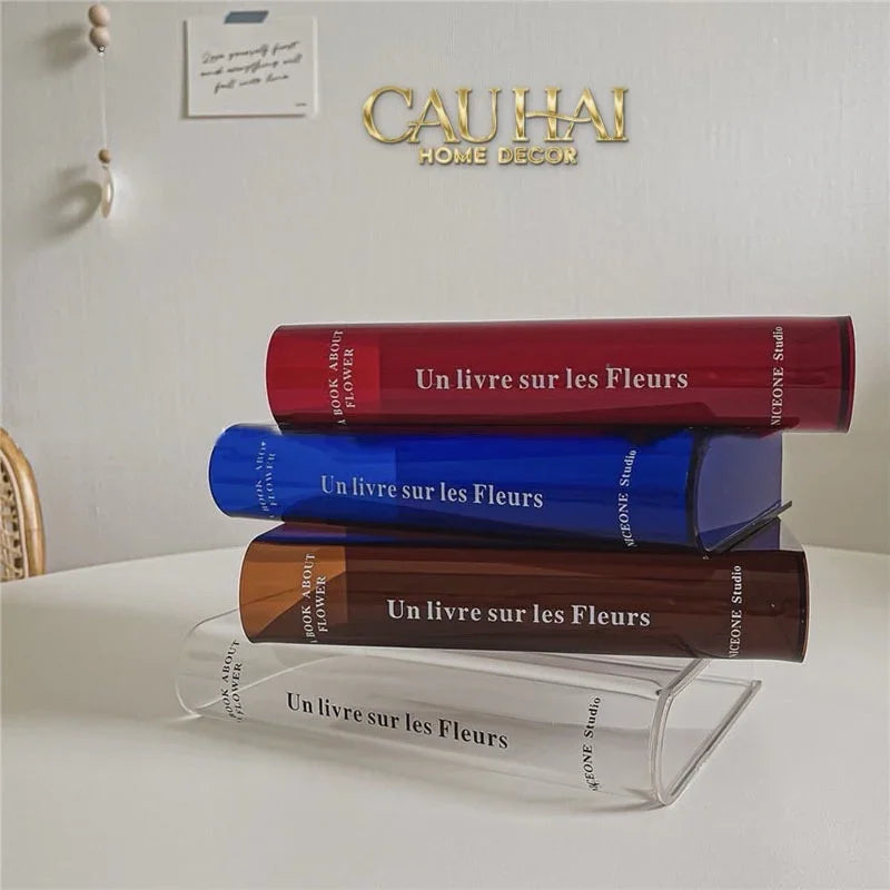 Bình Hoa Acrylic Book About Flower-CẬU HAI HOME DECOR