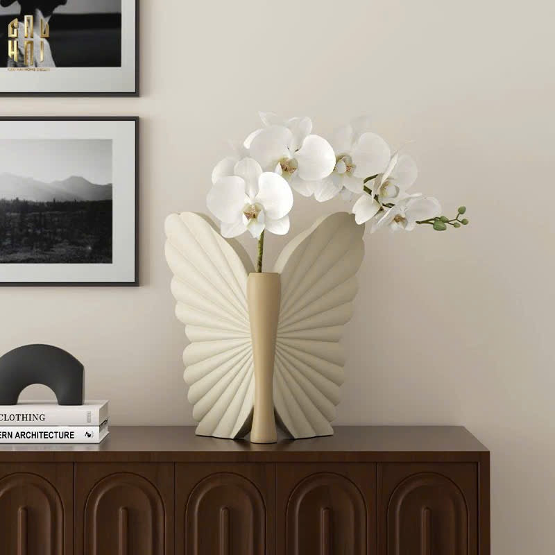 BÌNH HOA BUTTERFLY WINGS - BEIGE - ANGEL IN BLOOM SS25-CẬU HAI HOME DECOR