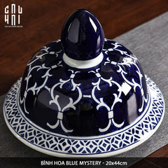Bình Hoa Ceramic Blue Mystery 20x44-BÌNH HOA-CẬU HAI HOME DECOR