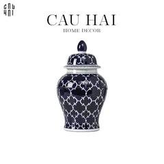 Bình Hoa Ceramic Blue Mystery 20x44-BÌNH HOA-CẬU HAI HOME DECOR