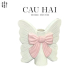 BÌNH HOA CERAMIC PINKY TIE SS25 - BLANC