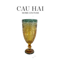 Bình Hoa Crystal Amber Verdant Goblet H26.8 W11.9 D8.4-BÌNH HOA-CẬU HAI HOME DECOR