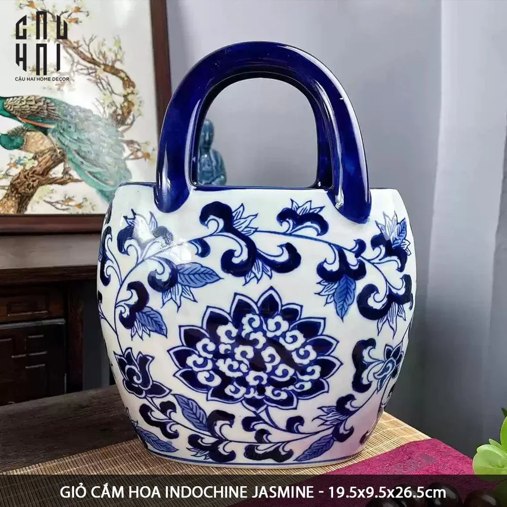 Bình Hoa Curved Indochine Bloom Basket-BÌNH HOA-CẬU HAI HOME DECOR