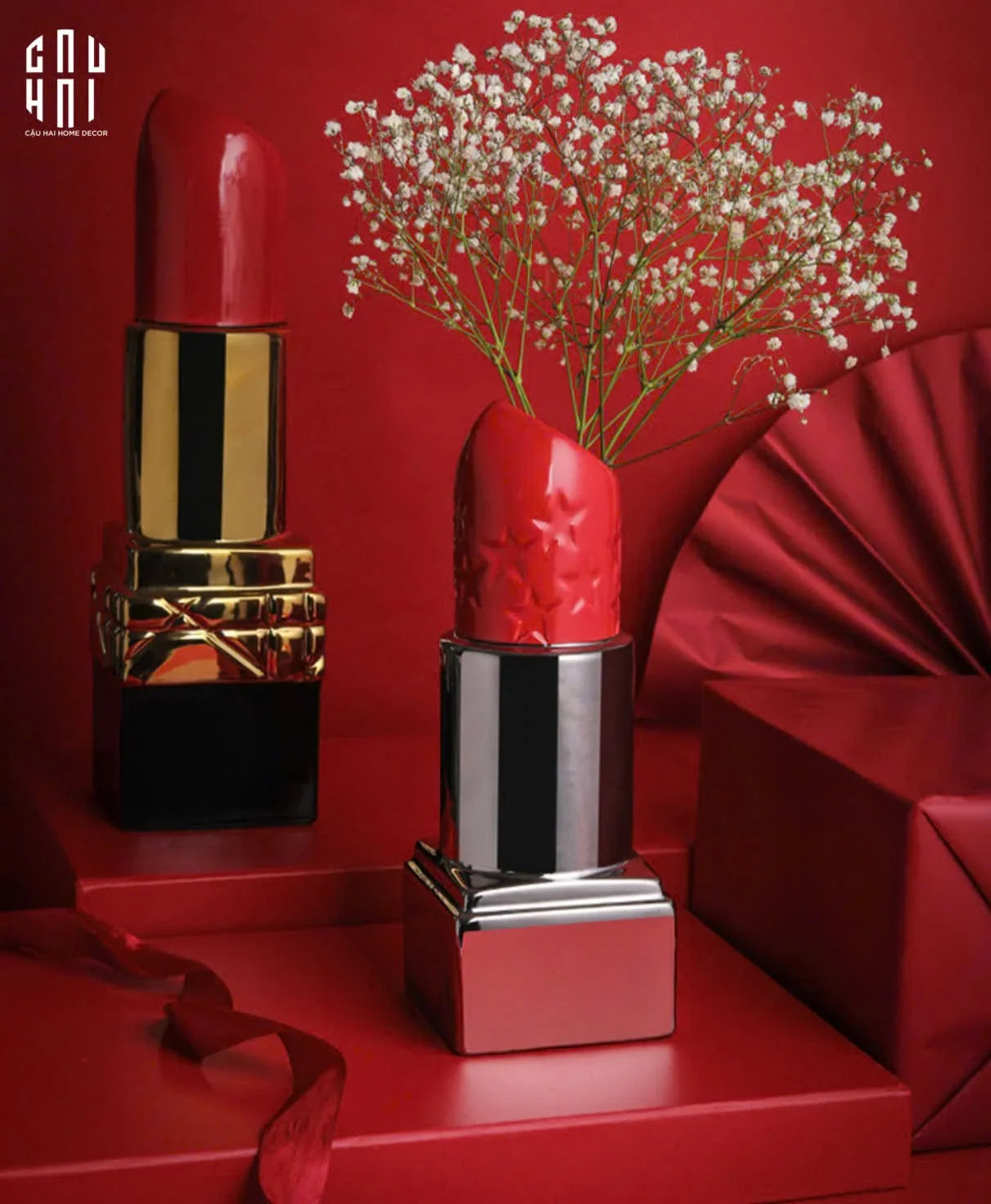 Bình Hoa D.O Platinum Rouge Matte S36-BÌNH HOA-CẬU HAI HOME DECOR