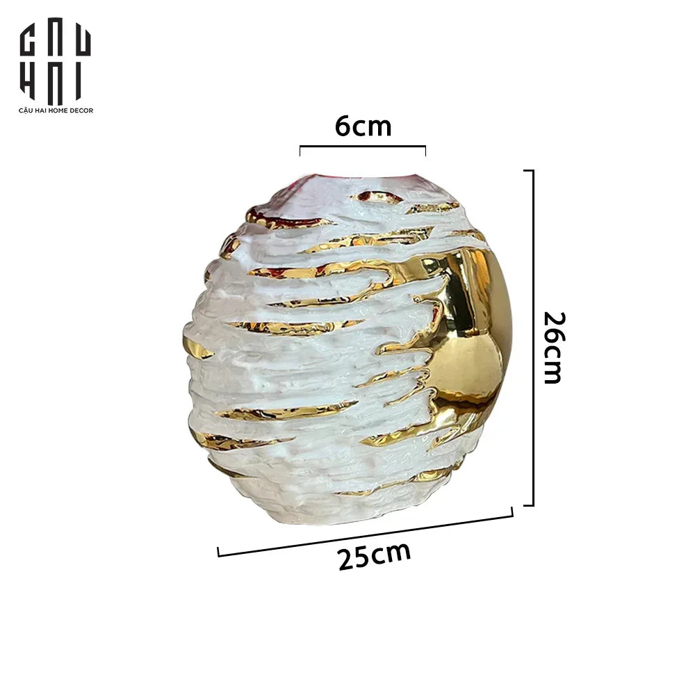 Bình Hoa Flint Aurum Galaxia 25x26-BÌNH HOA-CẬU HAI HOME DECOR
