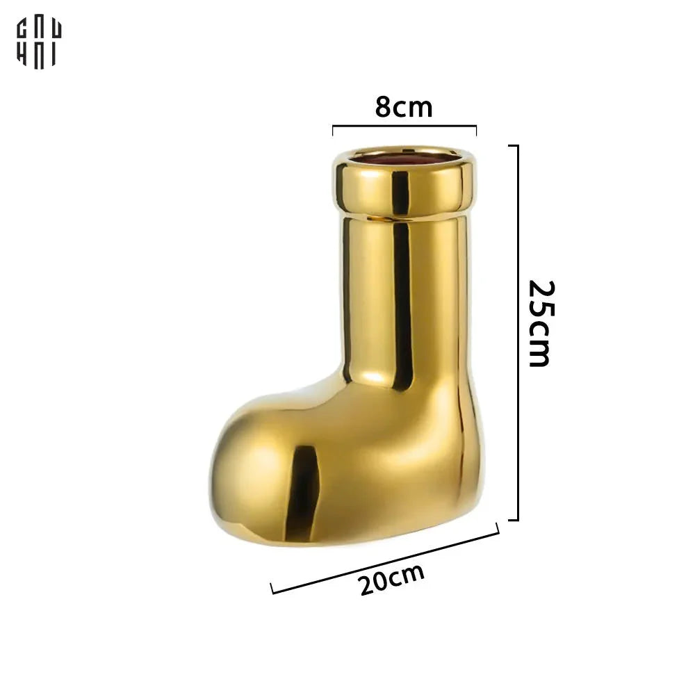 Bình Hoa Gilded Lumière Bubble Boot Vases-BÌNH HOA-CẬU HAI HOME DECOR